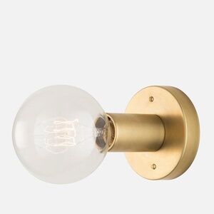 Schoolhouse Electric Wall Sconce - Natural Brass 2.25”